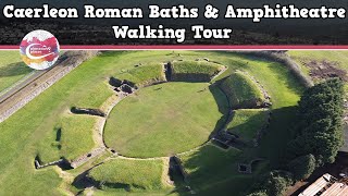 CAERLEON ROMAN BATHS amp AMPHITHEATRE WALES  Walking Tour  Pinned on Places [upl. by Sturrock]