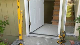 Jeld Wen Front Door Installation  Really crappy products and craftsmanship PART 1 [upl. by Harutek]