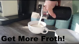 How to Get More Froth from Your Nespresso Coffee Aeroccino  Nespresso tips and help [upl. by Relyat863]