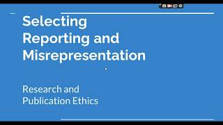 Selective Reporting and Misrepresentation of data Research and Publication ethics Phd coursework [upl. by Noivert]