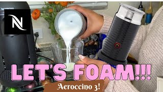 How To Foam Milk With Aeroccino 3 Make Coffee With Foam Tips amp Tricks  Easy Foamed Latte Recipe [upl. by Eceinehs904]