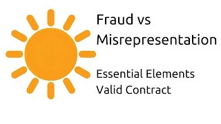 Fraud vs Misrepresentation  Other Essential Elements of a Valid Contract  CA CPT  CS amp CMA [upl. by Zohar231]