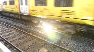 Merseyrail 507 009 making arcs at Birkdale station [upl. by Anagrom7]